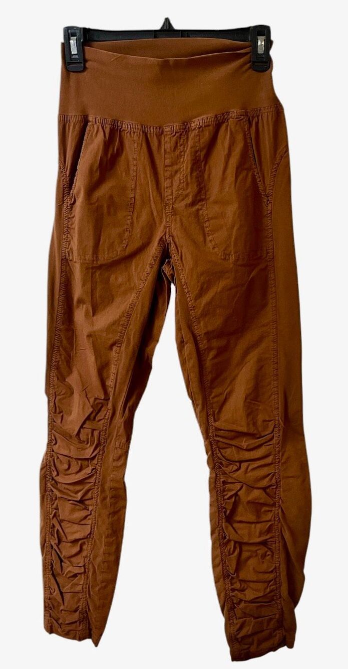 Wearables pants brown with knit waistband sz Small